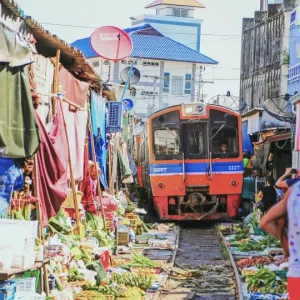 🚂 Marché ferroviaire de Maeklong & Marché flottant de Damnoen Saduak